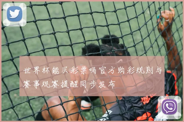 世界杯能买彩票吗官方购彩规则与赛事观赛提醒同步发布